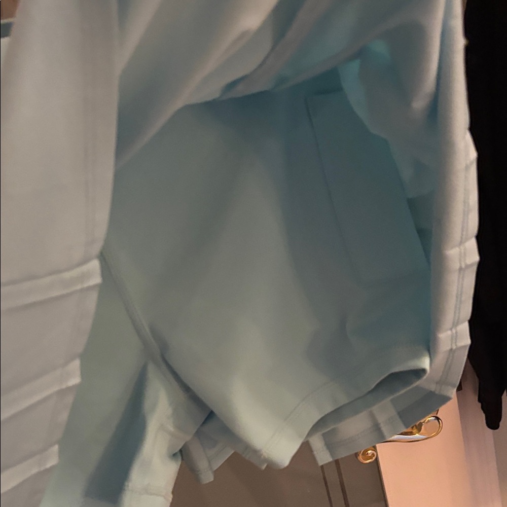 Light Blue Pleated Mini Skort - Picture 4 of 6